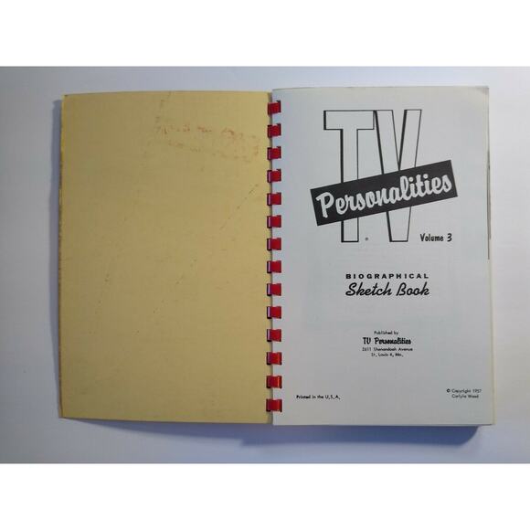 TV Personalities Book Sketch Hollywood Movie Film Stars TV Shows Original 1967 - Picture 3 of 12